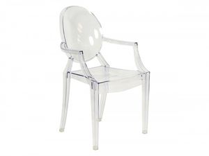 Oferta de Silla con brazos apilable transparente por 134,25€ en Mubak CAT