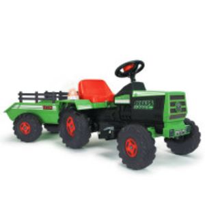 Oferta de Tractor Eléctrico Verde con Remolque 6V Injusa por 159,99€ en afede