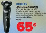 Oferta de PHILIPS Afeitadora S5467/17 por 65€ en Carrefour