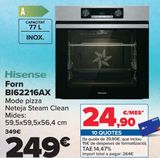 Oferta de Hisense Horno BI62216AX por 249€ en Carrefour