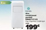 Oferta de Klindo Aire acondicionado portátil KMAC7JT-23  por 199€ en Carrefour