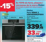 Oferta de Haier Horno SERIE 2 HWO60SM2F9XH por 339,15€ en Carrefour