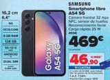 Oferta de SAMSUNG Smartphone libre A54 5G por 469€ en Carrefour