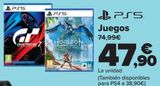 Oferta de PS5 Juegos  por 47,9€ en Carrefour