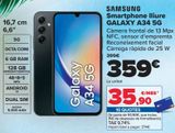 Oferta de SAMSUNG Smartphone libre GALAXY A34 5G por 359€ en Carrefour