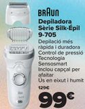 Oferta de BRAUN Depiladora Serie Silk-Épil 9-705  por 99€ en Carrefour