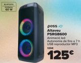 Oferta de Poss Altavoz PSRGB600  por 125€ en Carrefour
