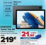 Oferta de SAMSUNG Tablet Tab A8  por 219€ en Carrefour