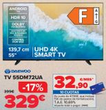 Oferta de DAEWOO TV 55DM72UA por 329€ en Carrefour