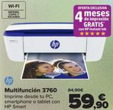 Oferta de HP Multifunción 3760 por 59,9€ en Carrefour