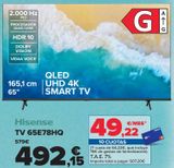 Oferta de Hisense TV 65E78HQ por 492,15€ en Carrefour