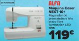 Oferta de ALFA Máquina Coser NEXT 10+ por 119€ en Carrefour
