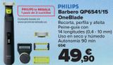 Oferta de PHILIPS Barbero QP6541/15 OneBlade  por 49,9€ en Carrefour