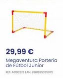 Oferta de Portería de fútbol  por 29,99€ en Juguettos