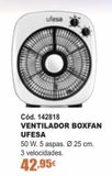 Oferta de Ventiladores Ufesa por 42,95€ en Ferrcash