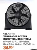 Oferta de Ventilador industrial por 34,95€ en Ferrcash