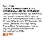 Oferta de Cámara de videovigilancia por 69,95€ en Ferrcash