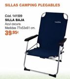 Oferta de Silla de camping por 39,95€ en Ferrcash