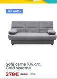 Oferta de TOP VENTAS  Sofá cama 186 cm. Gold sistema  278€ 389€ -28%  por 278€ en Ahorro Total