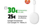 Oferta de Google Chromecast Con Google TV - Nieve, A por 25€ en CeX
