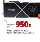 Oferta de Nvidia GeForce RTX 3090 Founders Edition 24GB GDDR6X por 950€ en CeX