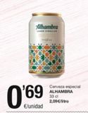 Oferta de Cerveza especial Alhambra por 0,69€ en SPAR Fragadis