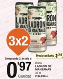 Oferta de Sidra Ladrón de Manzanas por 1,45€ en SPAR Fragadis