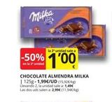 Oferta de Milka  la 2 unidad sale a  -50% 1'00  en la 2 unidad  en Supermercados MAS