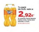 Oferta de FANT  Tu pack de 2x2L sale a:  2,92€  Al comprar Fanta Naranja Fanta Limón, Fanta Zero Naranja y Limon  en Supermercados MAS