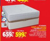 Oferta de AN  88.Conjunto: CANAPÉ gran capacidad + COLCHÓN de muelle ensacado y viscoelástica Canapé con patas de madera, base tapizada en tejido transpirable, colchón de muelle ensacado con viscoelástica en am en Rapimueble