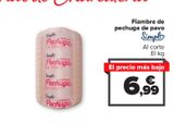 Oferta de Fiambre de pechuga de pavo Simply por 6,99€ en Carrefour Market