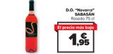 Oferta de D.O. ''Navarra'' SABASÁN Rosado por 1,95€ en Carrefour Market