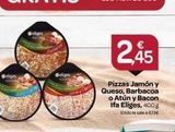 Oferta de Geliges  Ser  Geliges  €  2,45  Pizzas Jamón y Queso, Barbacoa o Atún y Bacon Ifa Eliges, 400g Elkolesale a 6,13€  en Supermercados El Jamón