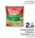 Oferta de Queso rallado Président en Supermercados El Jamón