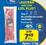 Oferta de Costillas de cerdo por 7,49€ en Lidl
