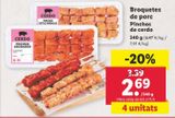 Oferta de Pinchos de cerdo por 2,69€ en Lidl