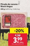Oferta de Carne picada de vacuno black angus por 3,99€ en Lidl