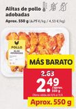 Oferta de Alas de pollo adobadas por 2,49€ en Lidl
