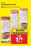 Oferta de Tortitas de arroz sondey por 1,79€ en Lidl