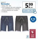 Oferta de Bermudas Pepperts por 5,99€ en Lidl
