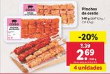 Oferta de Pinchos de cerdo por 2,69€ en Lidl