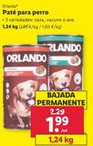 Oferta de Paté para perros Orlando por 1,99€ en Lidl