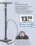 Oferta de Inflador de pie Crivit por 13,99€ en Lidl