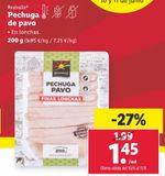 Oferta de Pechuga de pavo Realvalle por 1,45€ en Lidl