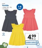 Oferta de Vestidos Lupilu por 4,99€ en Lidl