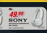 Oferta de Auriculares inalámbricos Sony en Media Markt