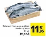 Oferta de Salmón Noruego entero  por 11,95€ en Carrefour