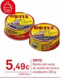 Oferta de Bonito del norte en aceite de oliva Ortiz por 5,49€ en Supermercados Plaza