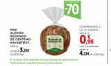 Oferta de PAN ALEMÁN REDONDO  DE CENTENO HAUSBTROT. 500 g.  Unidad 3,25€  (6,50€/kg)  Redondo de centene 60%  EFTERS  2 UNIDAD  -70  2¹ unidad -70% también en pan alemán de grano entero Vollkornbrot o cuatro gr en El Corte Inglés