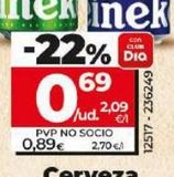 Oferta de Cerveza Heineken por 0,89€ en Dia